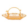 2022 outdoor christmas decorations New design gold boat tray with handle for serving