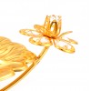 Creative ideology Christmas party decor Multi-layer gold plated leaves tray for serving items