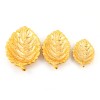 Creative ideology Christmas party decor Multi-layer gold plated leaves tray for serving items