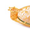 Multi-function other promotional & business gifts Boat Shape serving Tray Long gold metal ship craft decoration