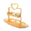 Unprecedented double luxury ship UV print fruit luxury serving boat shape traytray