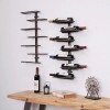 5 Tiers Bottles Champagne Vodka Liquor Wine Rack Restaurant Store Home Decor Wall Mounted Metal Wine Rack