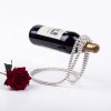 Creative Design Wine Bottle Holder Restaurant Store Desktop Cabinet Decor Magic Floating Luxury Pearl Metal Wine Rack