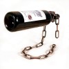 Creative Design Wine Holder Restaurant Store Desktop Cabinet Decor Magic Floating  O Chain Metal Wine Bottle Rack