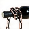 Creative Design Wine Holder Restaurant Store Desktop Cabinet Decor Magic Floating  O Chain Metal Wine Bottle Rack