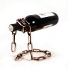 Creative Design Wine Holder Restaurant Store Desktop Cabinet Decor Magic Floating  O Chain Metal Wine Bottle Rack