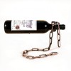 Creative Design Wine Holder Restaurant Store Desktop Cabinet Decor Magic Floating  O Chain Metal Wine Bottle Rack