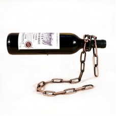 Creative Design Wine Holder Restaurant Store Desktop Cabinet Decor Magic Floating  O Chain Metal Wine Bottle Rack