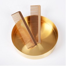 Cute Simple Design Ins Gold Color Antique Vintage Pet Dog Comb Beard Head Tail Hair Lice Metal Comb