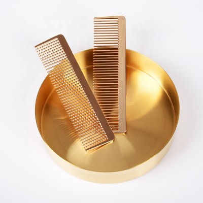 Cute Simple Design Ins Gold Color Antique Vintage Pet Dog Comb Beard Head Tail Hair Lice Metal Comb