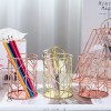 Hollow Out Rose Gold Rack Table Top Accessories Storage Holder Multifunctional Office Stationery creative Pencil Holder