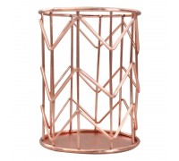 Hollow Out Rose Gold Rack Table Top Accessories Storage Holder Multifunctional Office Stationery creative Pencil Holder