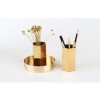 Home Office Decorative Stackable Organizer Storage Container Hexagonal Metal Vase Stainless Steel Pen Pencil Holder