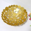 Home Storage Organize Kitchen Household Table Decorative Plate Dish Tray Luxury Nordic Large Modern Metal Fruit Basket Bowl