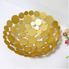 Home Storage Organize Kitchen Household Table Decorative Plate Dish Tray Luxury Nordic Large Modern Metal Fruit Basket Bowl