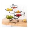 Home Wedding Party Household Bird Decorative Luxury Gold Storage Organizer Rack Tiered Circular Wire  Metal Fruit Basket Stand