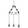 Home Window Decorative Pieces Triangle Round Creative Bird Hanging Garden Metal Japanese Wind Chime