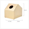 Ins European Style Retro Pure Brass Copper Handmade House Shape Gold Metal Cube Home Organizer Storage Box Tissue  Holder