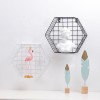 Ins Simple Metal Wire hexagonal wall hanging racks living room creative wall decoration storage rack