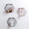 Ins Simple Metal Wire hexagonal wall hanging racks living room creative wall decoration storage rack