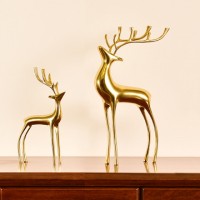 Modern High Class Luxury INS Northern European Brass Gold Deer Table Top  Decor Hotel Shop Home Decoration Accessories