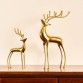 Modern High Class Luxury INS Northern European Brass Gold Deer Table Top  Decor Hotel Shop Home Decoration Accessories