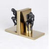 Office School Wholesale Post Modern Nordic Thinker  Study Room Decorative Holder Cast Iron Plated Gold Metal Bookend