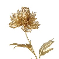 Factory Outlet Home Decoration Artificial Flower Golden Peony Rose