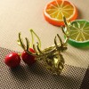 Factory wholesale Christmas metal deer head cloth napkin buckle