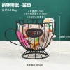 Hollow Lek Fruit Basket Geometric Personality Iron Art Teapot Fruit Plate Snacks Fashion Home Coffee Cup