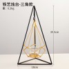 Ins Nordic wrought iron metal crafts geometric chandelier candle holder wedding props