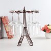 Iron tower wrought upside down goblet red wine glass holder