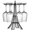 Iron tower wrought upside down goblet red wine glass holder