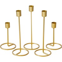 Nordic Creative romantic metal gold single head wrought iron wedding candlestick