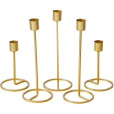 Nordic Creative romantic metal gold single head wrought iron wedding candlestick