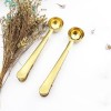 Nordic metal two-in-one stainless steel golden milk powder coffee bean food sealing spoon