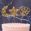 wrought iron pearl love star moon birthday party cake decoration insert card