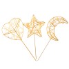 wrought iron pearl love star moon birthday party cake decoration insert card