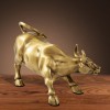 Creative home living room study Chinese style decoration brass material cattle the OX sculpture crafts custom wholesale