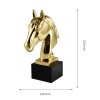 European style living room brass horse head crafts model room study creative decoration gifts pure copper horse decoration