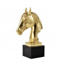 European style living room brass horse head crafts model room study creative decoration gifts pure copper horse decoration