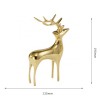 Modern animal figurines brass crafts living room cabinet dsculpture decoration metal deer statue for home decor