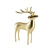 Modern animal figurines brass crafts living room cabinet dsculpture decoration metal deer statue for home decor