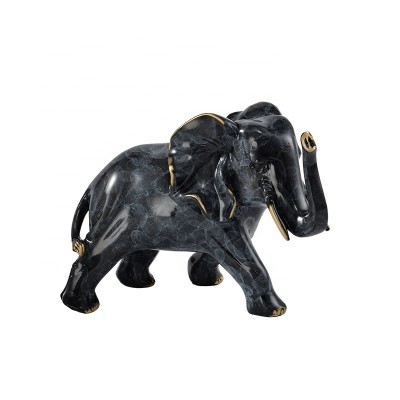 Modern home decoration luxury ornaments animals brass elephant figurine sculpture luxury artwork gifts crafts