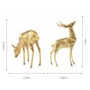 New design standing deer sculpture metal carving creative gift desktop home decor crafts figurines