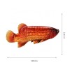 Pure Copper Painted Tabletop Red Arowana Fish For Desktop Decoration