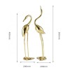 Super luxury pair of brass crane sculptures for home decoration handicrafts