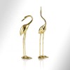 Super luxury pair of brass crane sculptures for home decoration handicrafts